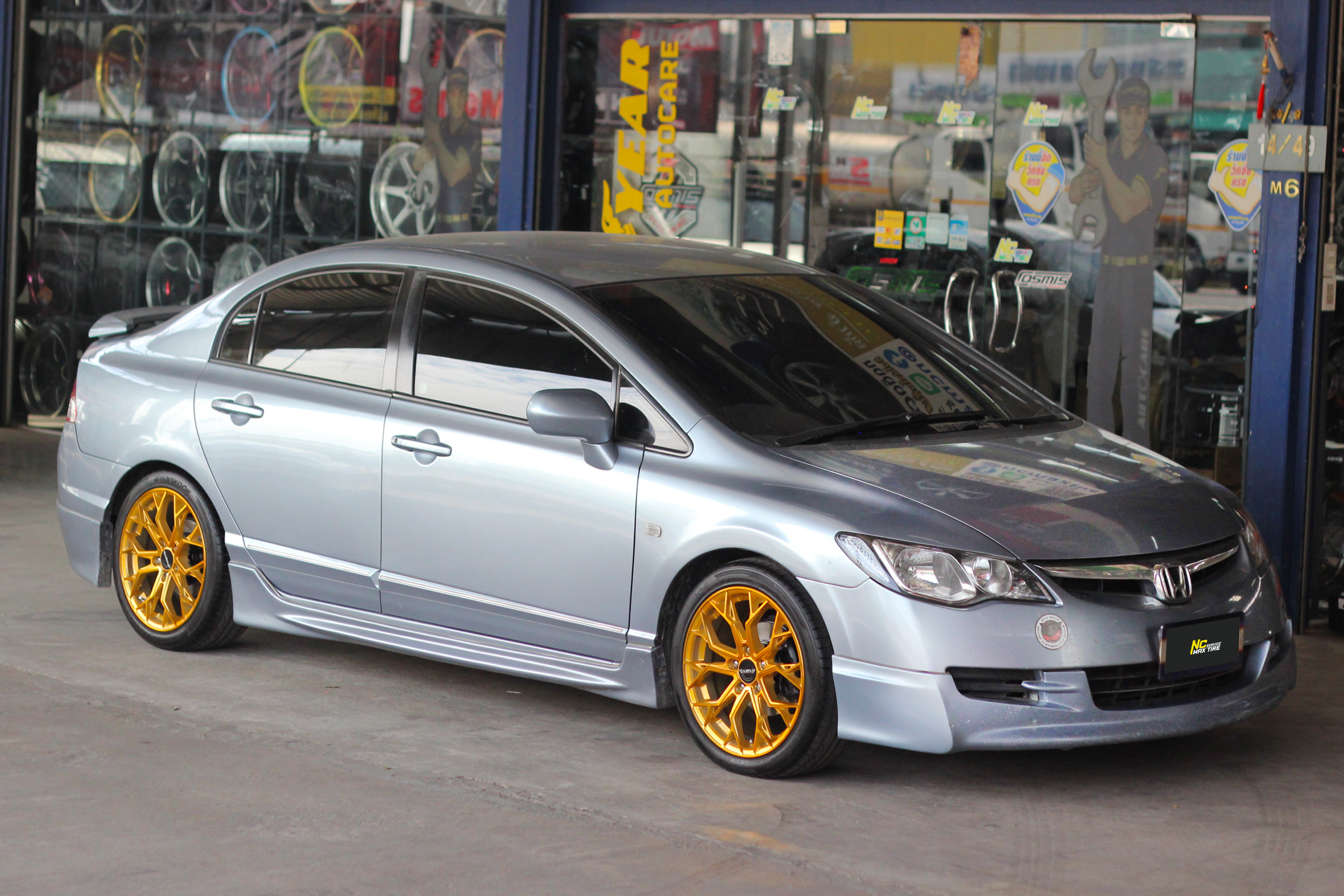 Honda Civic / NAYA ALPHA-3 / 17x7.5 5H114.3 ET40 / ล้อแม็กสีทองทั้งวง / Custom Color / ล้อแม็กขอบ17