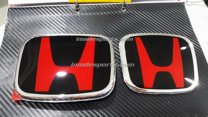 Logo H Type R สปอร์ตหน้า หลัง และพวงมาลัย (ดำ/แดง/ดำ-แดง)