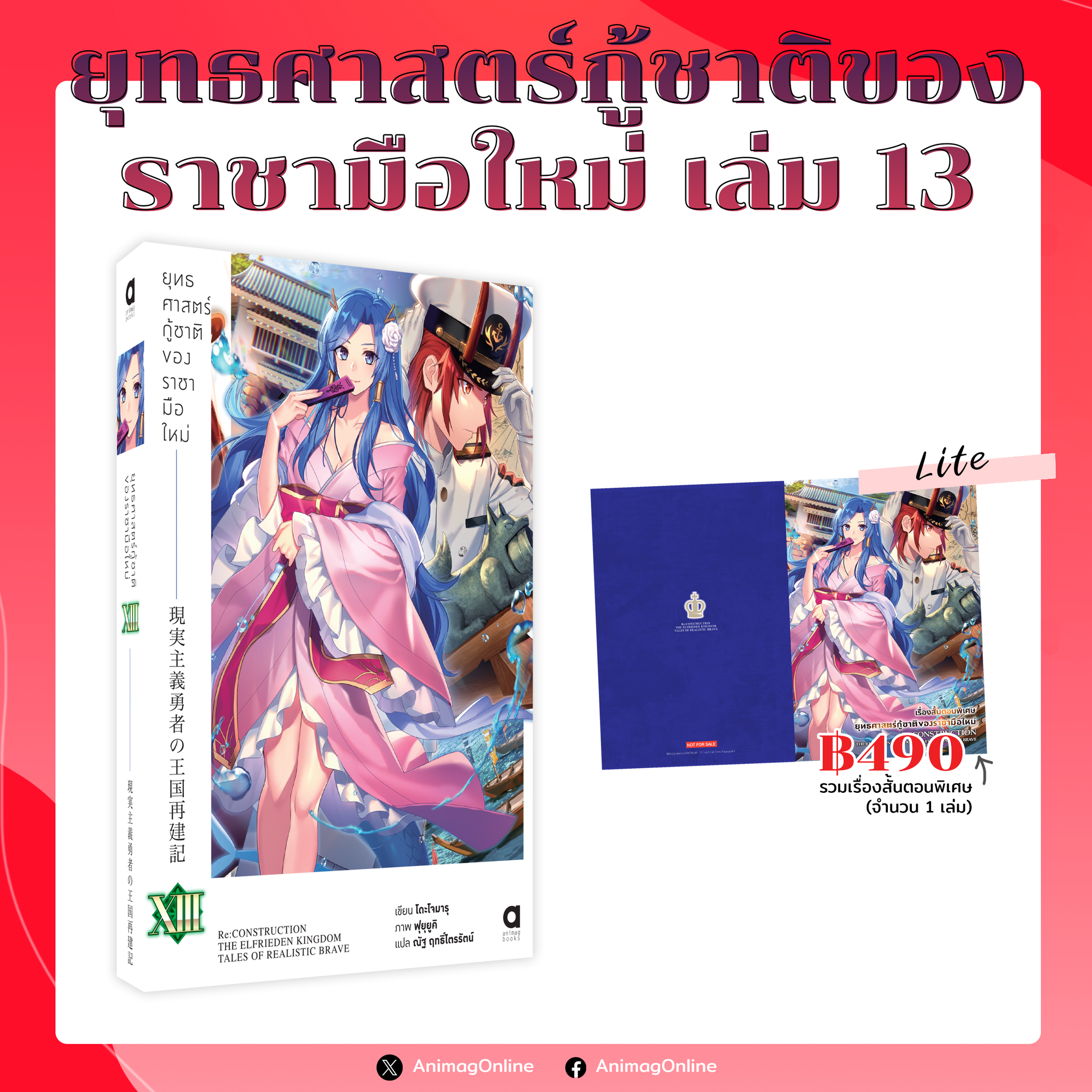 Animag ยุทธศาสตร์กู้ชาติของราชามือใหม่ NOVEL เล่ม 13 Lite Edition