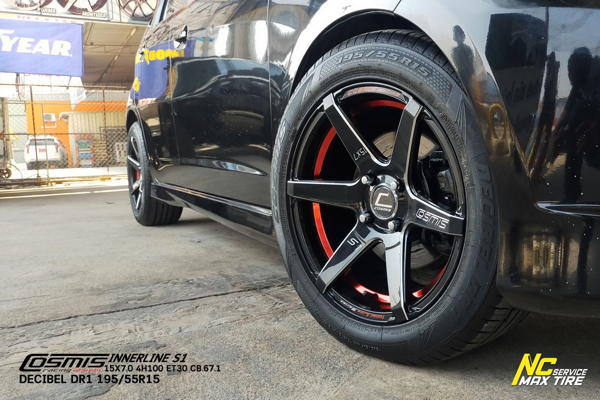 ยาง COSMIS Decibel DR1 นุ่มเงียบ สำหรับรถเก๋ง 185/60r15 ,195/50r15 ,195/55r15(ราคาต่อเส้น)