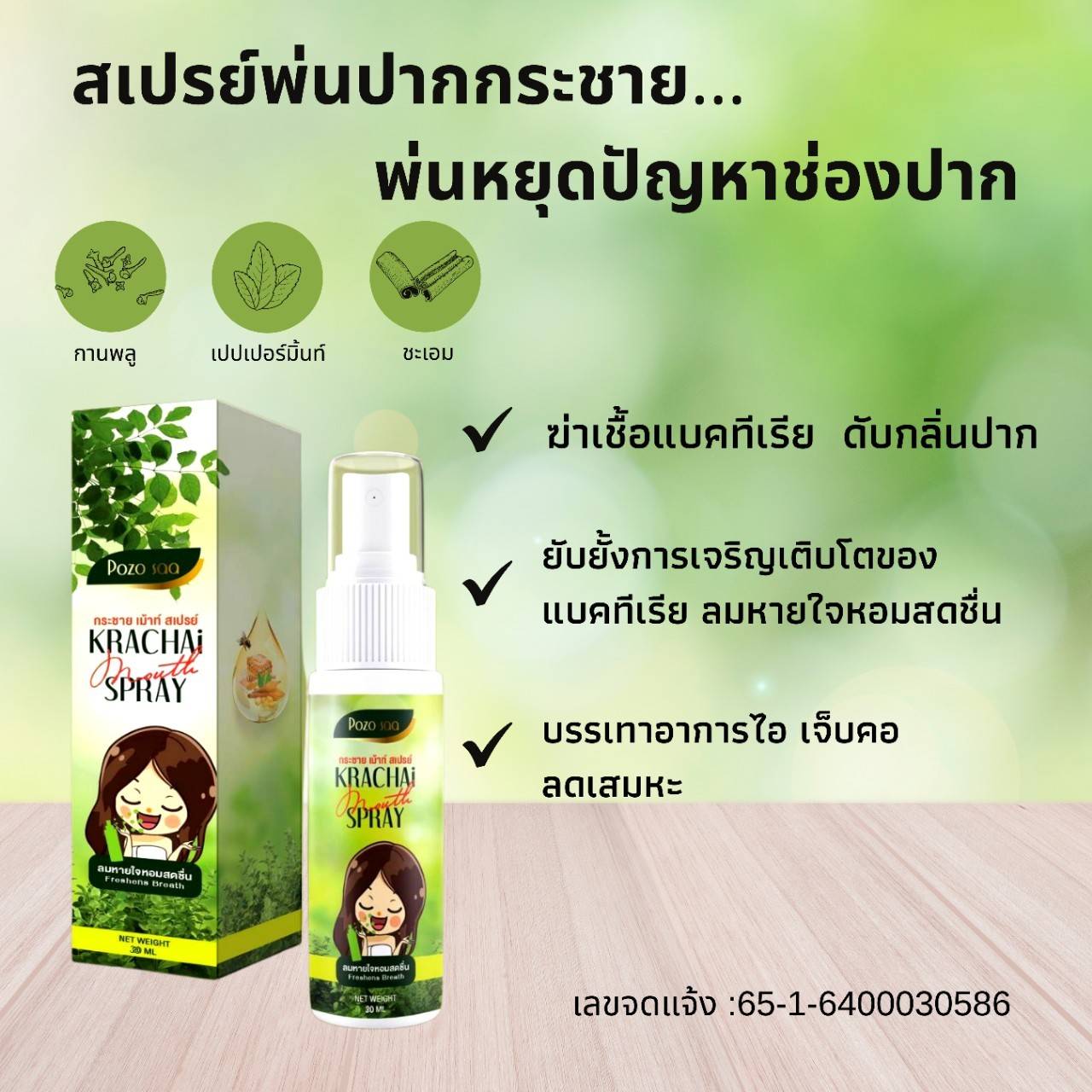 สเปรย์กระชาย ต้านเชื้อ โควิด