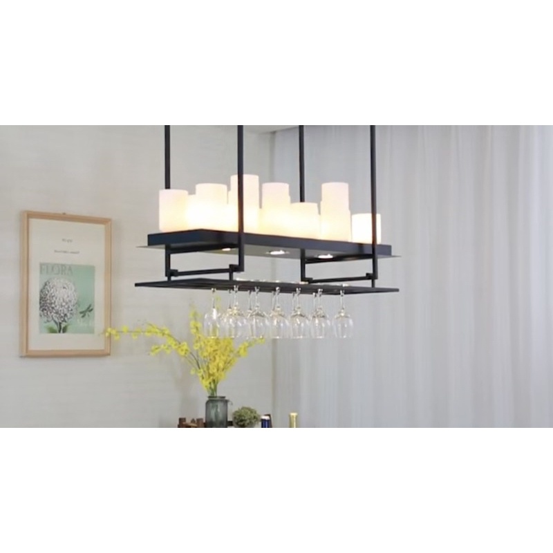 CT082D030 MIRIKITEKI โคมไฟเชิงเทียน บาร์แขวนแก้วไวน์ บาร์แขวนแก้ว Luxury bar wine rack ชั้นแขวนแก้วไวน์ ที่แขวนแก้วไวน์