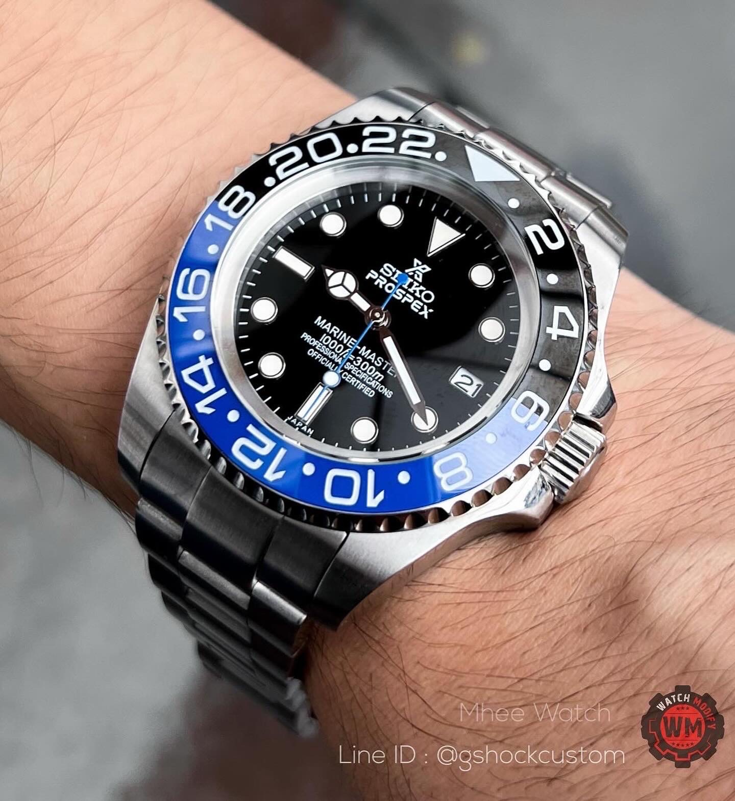 Seikomod Deepsea Batman 44mm Oyster Strap