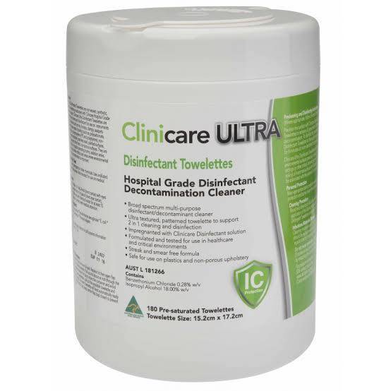 Clinicare Ultra Disinfectant (ขายส่งยกลัง 12 กระปุก เฉลี่ยต่อกระปุก 306.6) *ถูกที่สุด รวมค่าส่งแล้ว