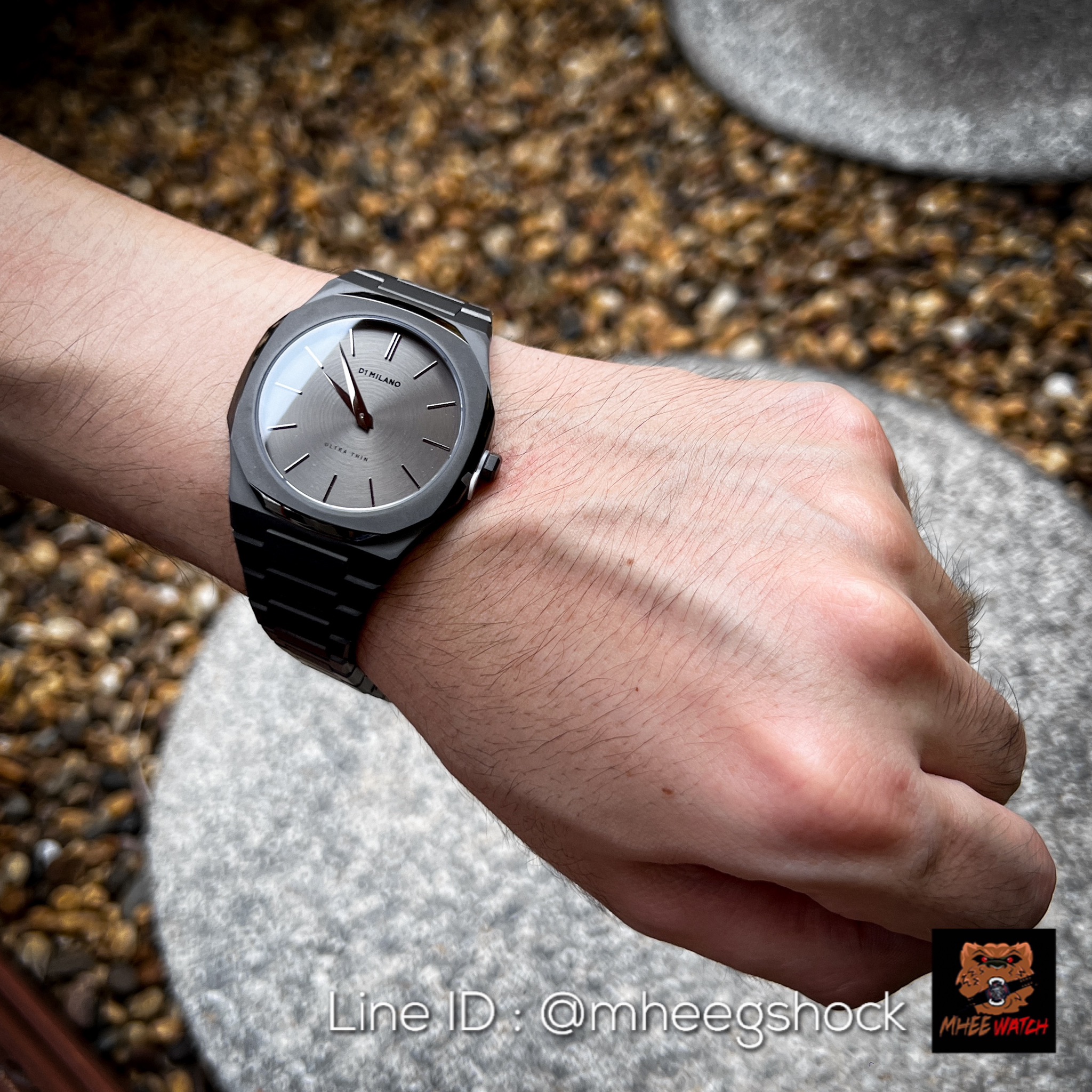 D1 MILANO ULTIMATE GREY Color ULTRA THIN BRACELET 41 MM