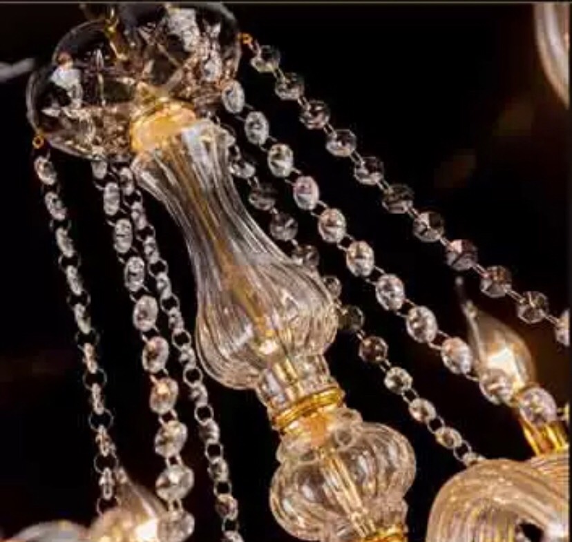 CT001A015 SOTMIA แชนเดอเรีย chandelier crystal โคมไฟระย้า โคมไฟสีทอง โคมระย้าเชิงเทียน โคมไฟเพดาน แชนเดอเรียโคมไฟระย้า