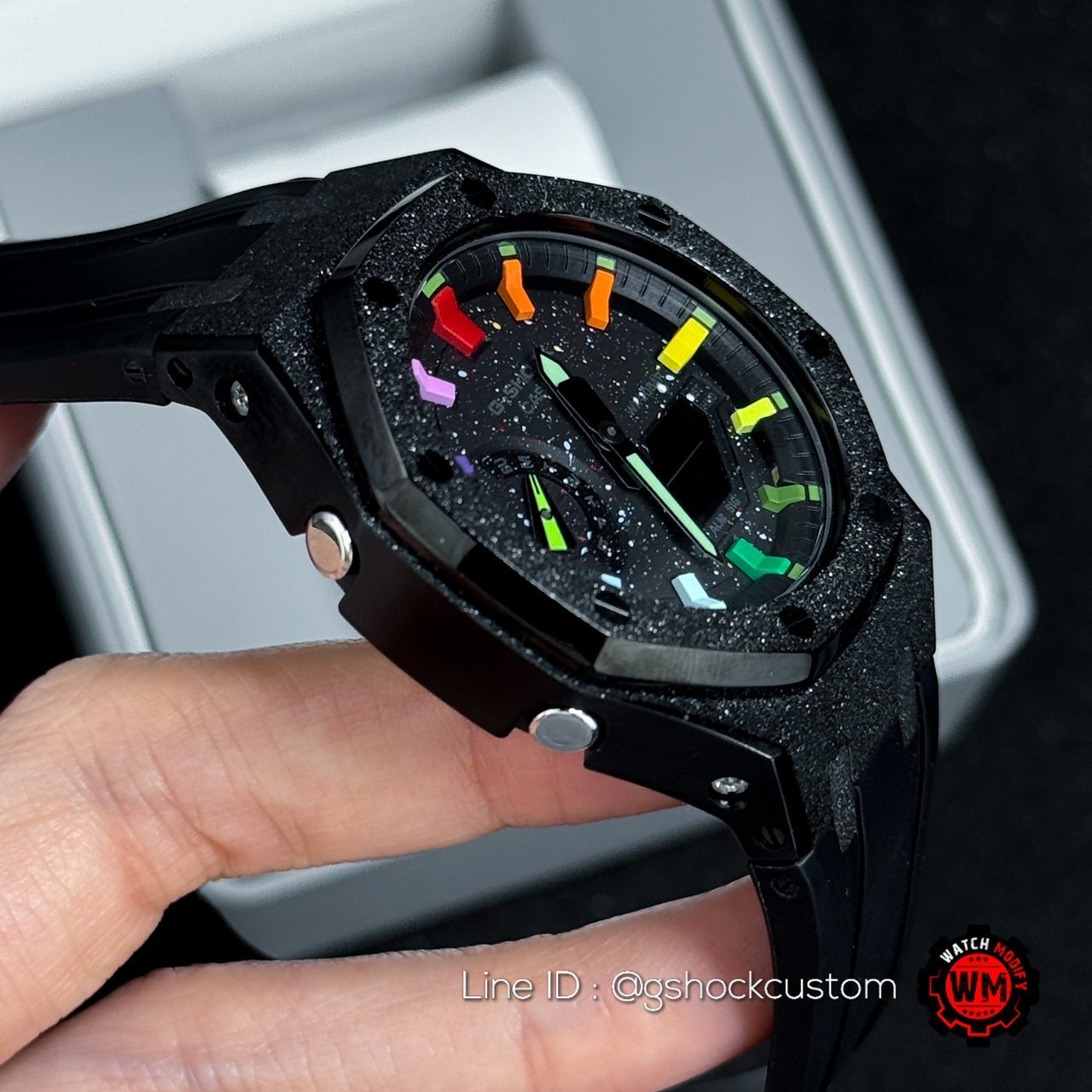 G-SHOCK Casioak Ga-2100 Rainbow Dial กรอบStardust เคลือบFinishแบบฝุ่นอุกาบาต Galaxy Flake