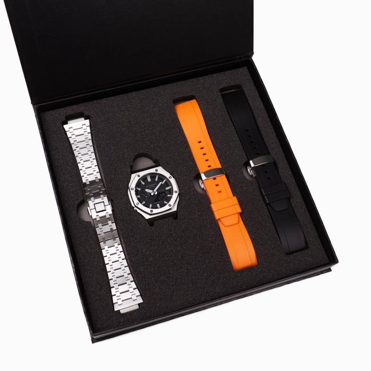 G-Shock Ga-2100-1A Combo Set พร้อมสาย Rubber2เส้น เลือกคละสีได้