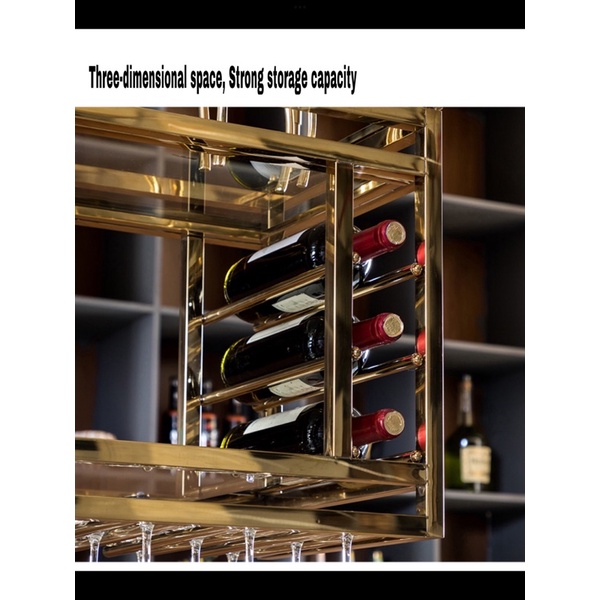 CT091D036 MIRIKITEKI #บาร์แขวนแก้วไวน์ บาร์แขวนแก้ว สไตล์ Modern Luxury ชั้นแขวนแก้วไวน์หรู #บาร์แขวนแก้วไวน์