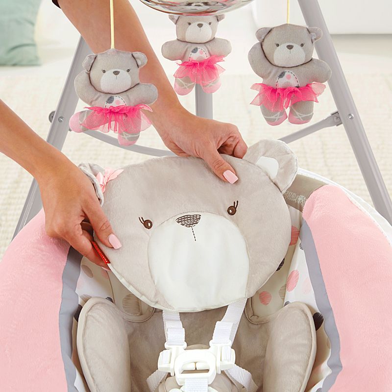 Fisher Price My Little Snugabear Ballerina Cradle n Swing เปลสวิง เปลไกวไฟฟ้า ใช้ไฟบ้านได้