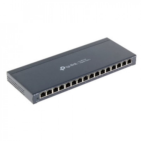 tp-link TL-SG116 16 Port Gigabit Unmanaged Ethernet Shielded Ports Network Switch, Fanless, Wall-Mount