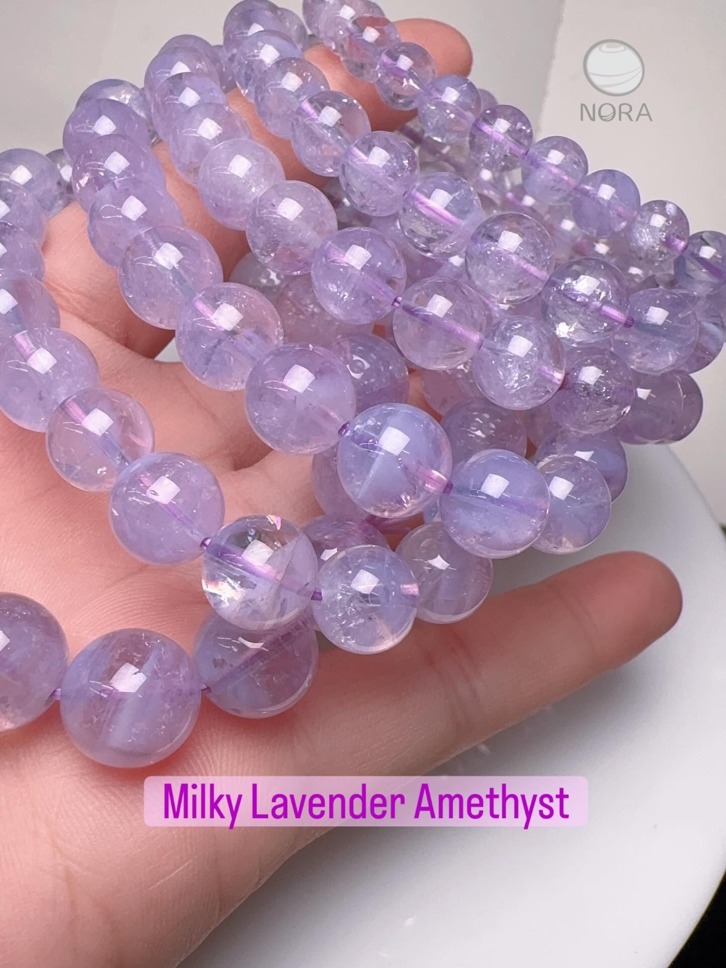 มิลค์กี้ ลาเวนเดอร์ อเมทิสต์ (Milky Lavender Amethyst) AAAAA++