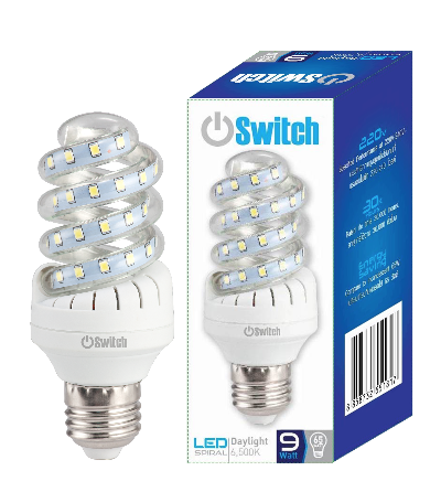 LED Spiral 9w Daylight E27
