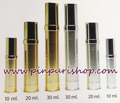 ขายส่ง ปลีก บรรจุภัณฑ์ ขวดสูญญากาศเคลือบ สำหรับบรรจุเซรั่ม โลชั่น ชนิดเหลว ขนาด 10 ml,20 ml, 30 ml