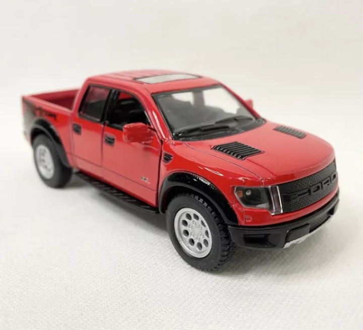 โมเดลรถกระบะ Ford Raptor ปี 2013 อัตราส่วน 1:46 สีแดง