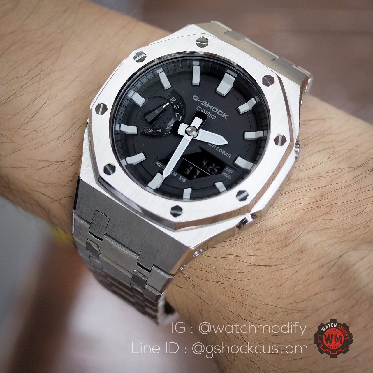 G-Shock Silver Casioak Gen3 AP Style รุ่น GA-2100-1A Steel