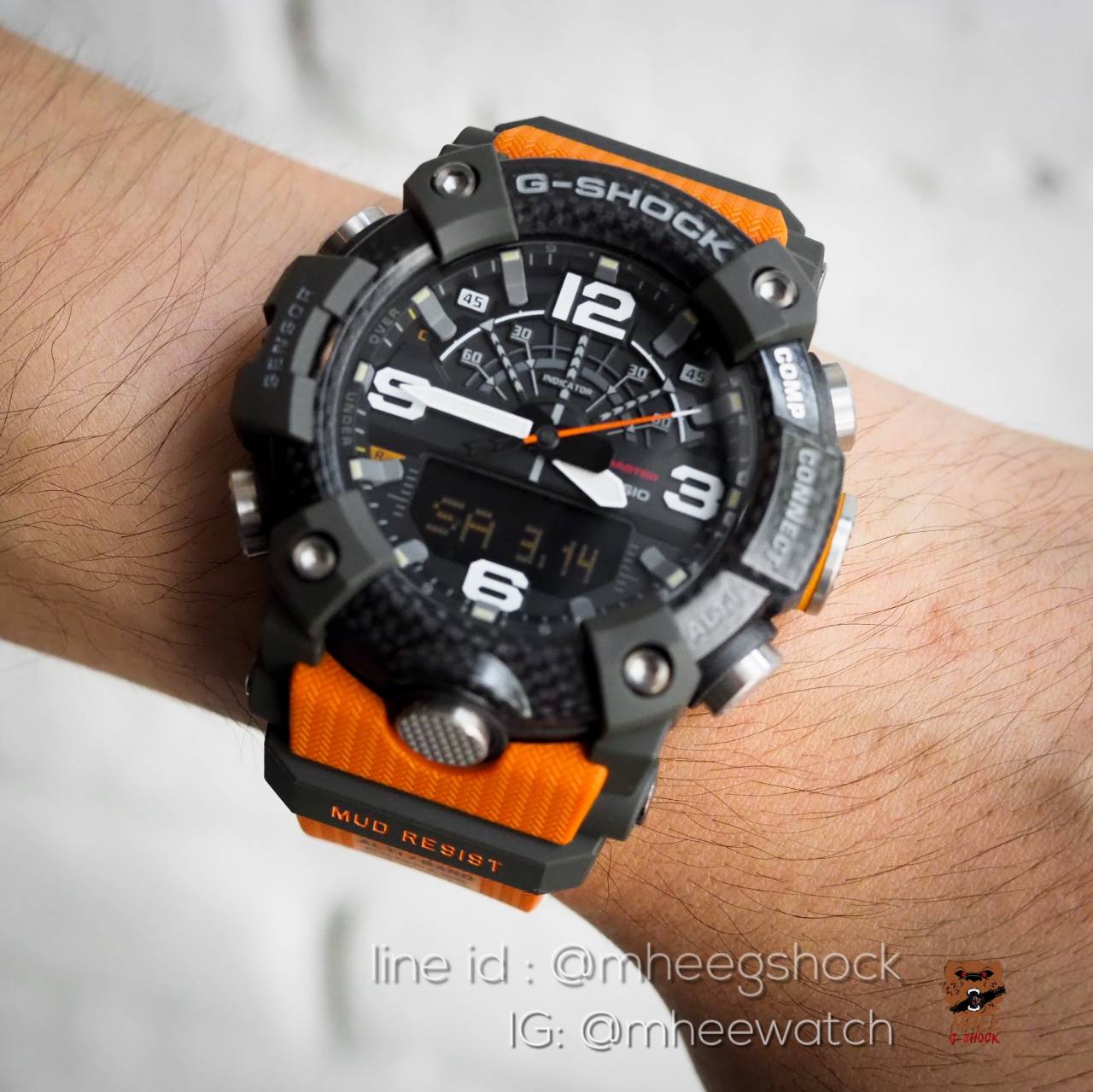 G-Shock Mudmaster Carbon สีดำ-ส้ม ของใหม่ ของแท้ ประกันศูนย์ CMG