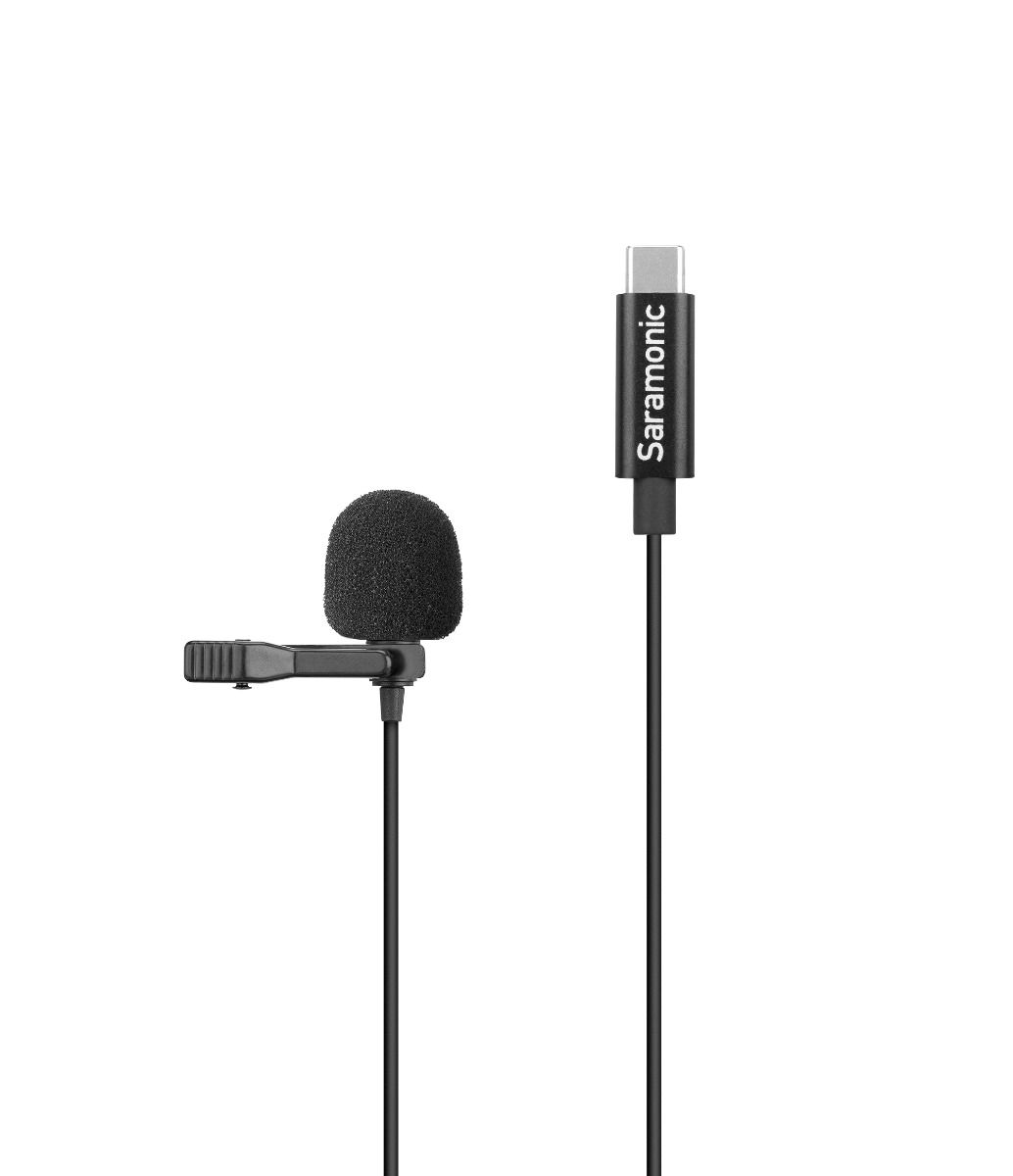 Saramonic LavMicro-U3A ไมโครโฟนแบบสายหนีบปกเสื้อ ความยาว 2 เมตร สำหรับ โทรศัพท์มือถือ Android ผ่านพอร์ต USB Type-C