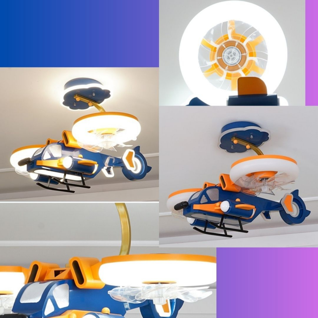 CT169A114 SOTMIA โคมไฟเครื่องบิน โคมไฟพัดลมเครื่องบิน พัดลมเครื่องบิน โคมไฟแต่งห้องเด็ก โคมไฟ โคมไฟห้องนอน