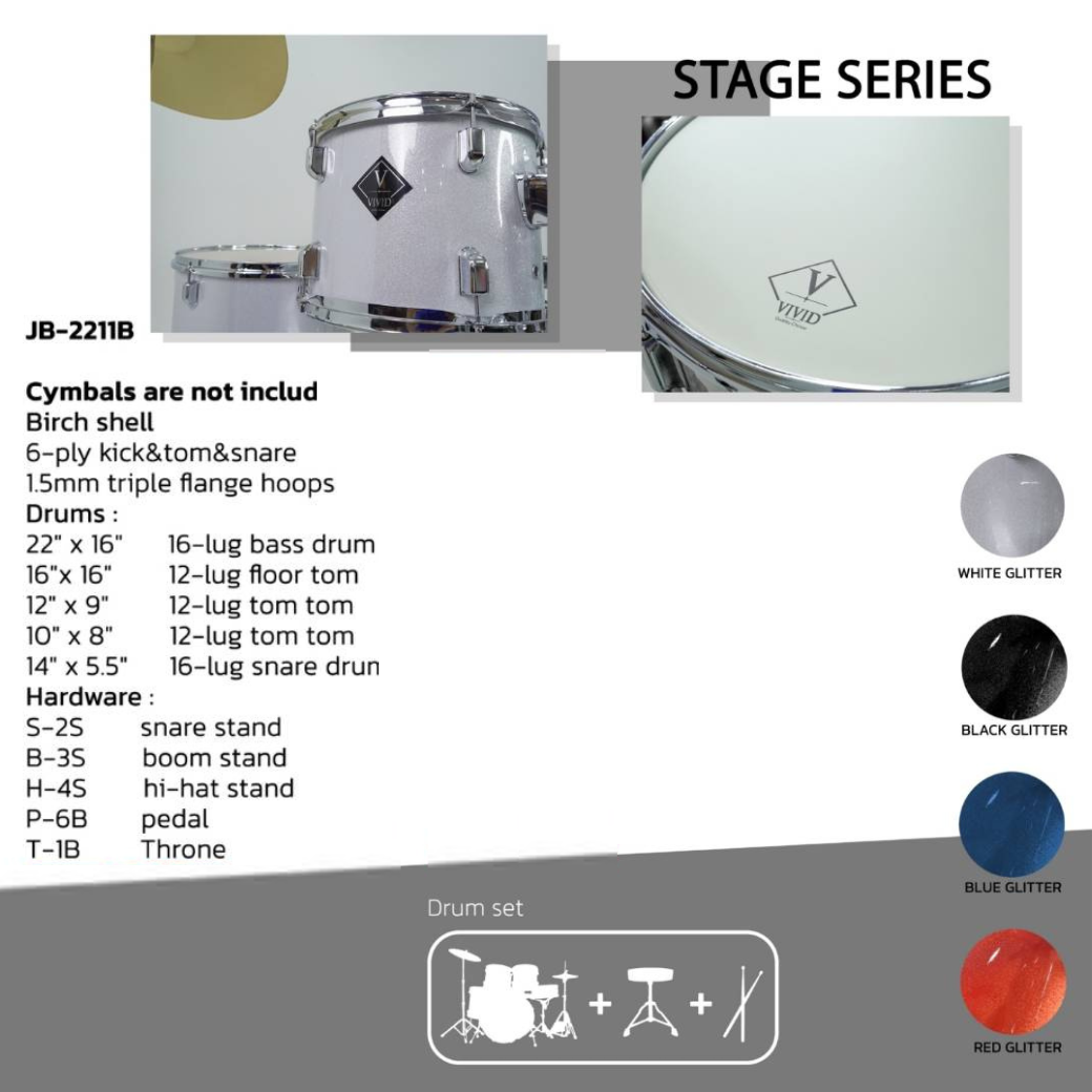 กลองชุด VIVID STAGE SERIES DRUM SET