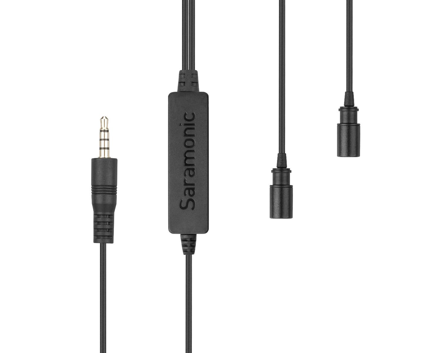 Saramonic LavMicro-2M ไมโครโฟนแบบสายหนีบปกเสื้อ ความยาว 6 เมตร แบบไมค์ 2 หัว ออกแบบมาเพื่อการบันทึกเสียง หรือ Live สามารถใช้ได้มากกว่า 1 คน สำหรับ กล้องและโทรศัพท์มือถือ ที่มีช่องเสียบมาตรฐานแบบ 3.5 มม