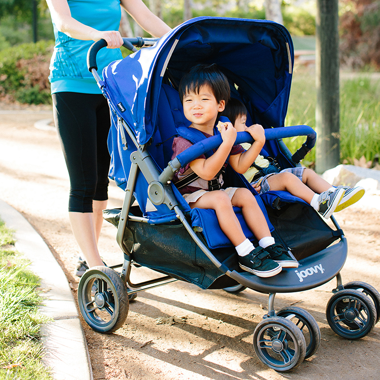 Joovy Scooter X2 Double Stroller, Blueberry รถเข็นเด็กแฝด รถเข็นพี่น้อง