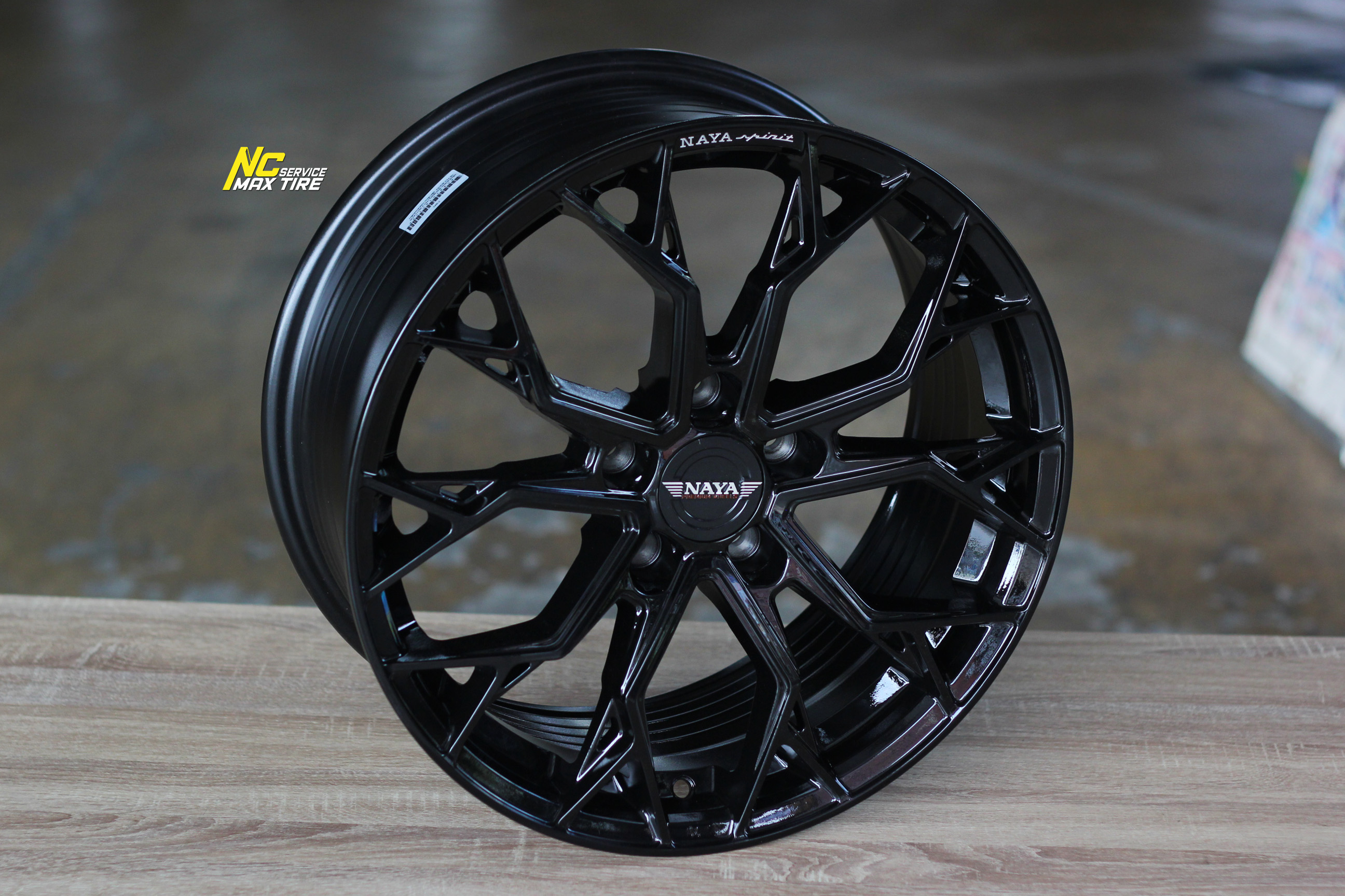 ล้อแม็กขอบ17 / Cosmis / NAYA / Alpha-3 / ล้อแม็กสีดำเงาทั้งวง / 17x7.0 5H112/114 ET40 / NC / PP / เก๋ง5รู