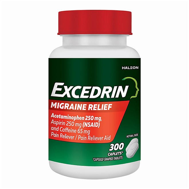 แพคเกจใหม่ Excedrin Migraine ยาบรรเทาอาการปวดไมเกรน ขนาด 300 เม็ด