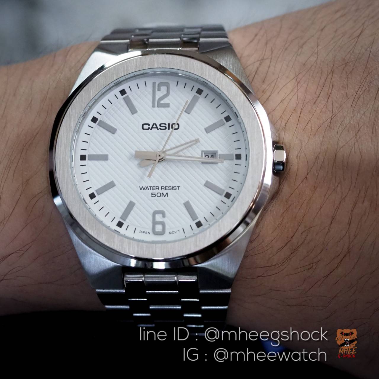 Casio Analog White Steel