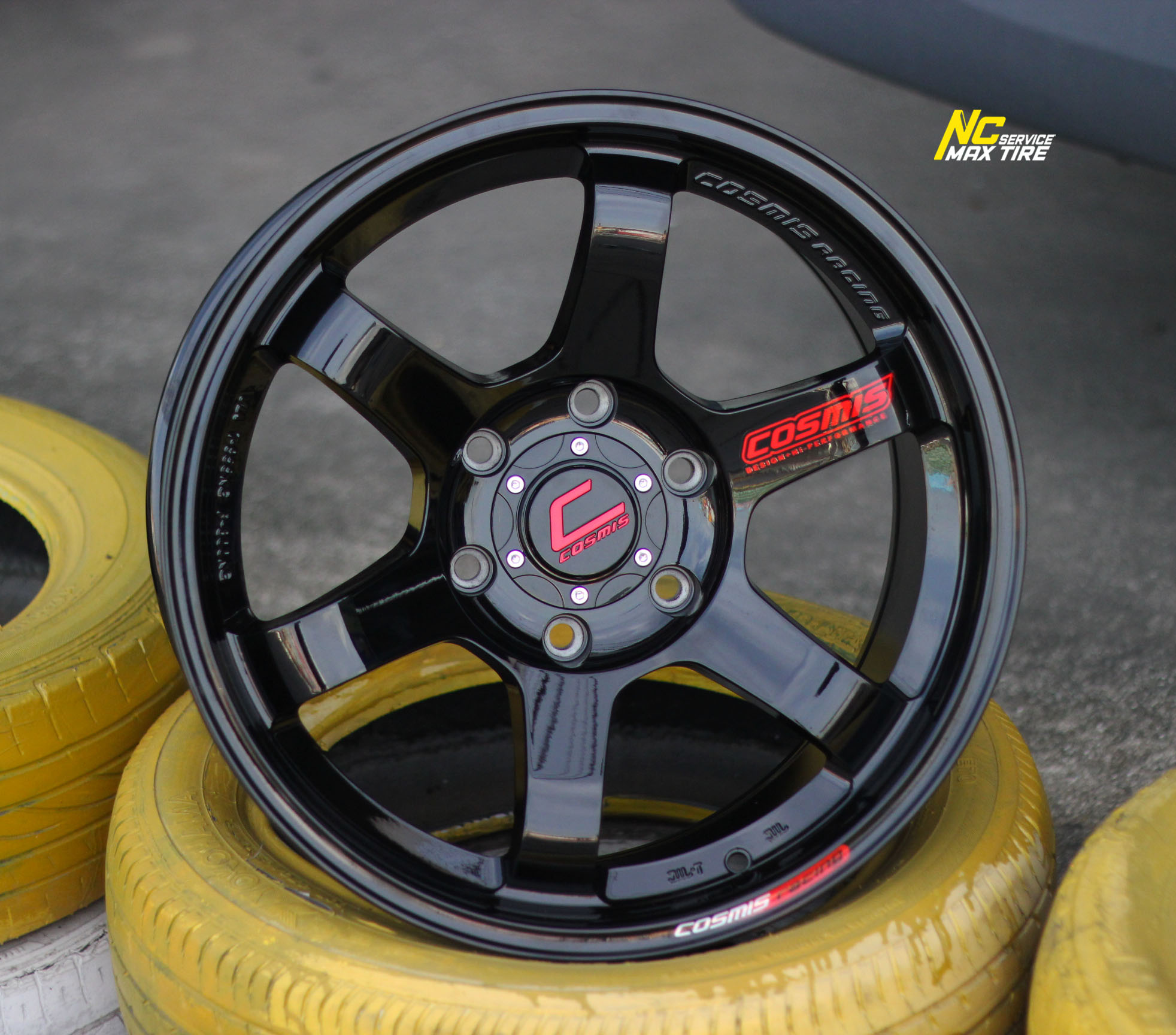 ล้อแม็กขอบ18 / Cosmis / RG-06S / ล้อมีสีดำเงา / 18x9.0 6H139.7 ET15