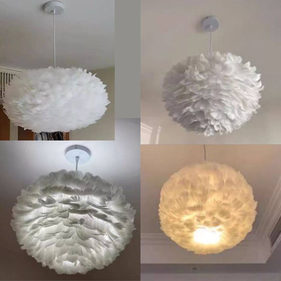 CT191A154 SOTMIA โคมไฟขนนก โคมไฟแต่งห้อง