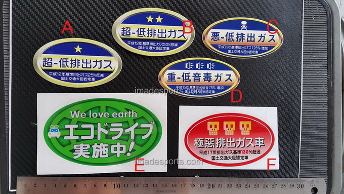 Sticker Japan Style ป้ายวงรีสำหรับกระจกหลัง