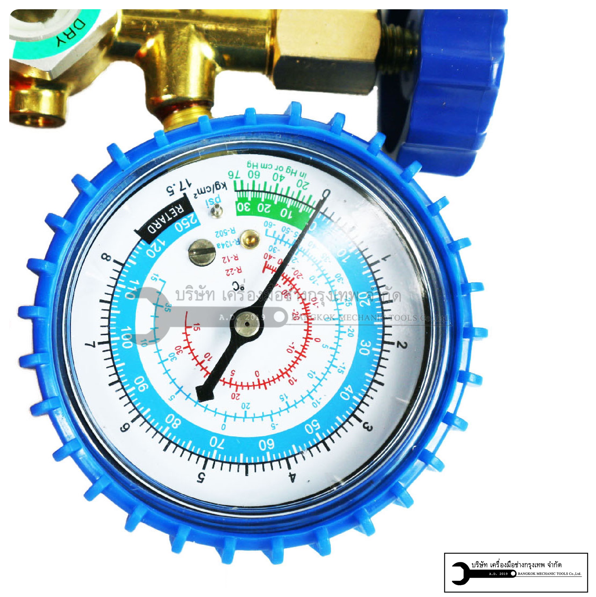 เกจ์วัดน้ำยาแอร์ R12,R22,R502 พร้อมสายชาร์จยาว 36 นิ้ว 3เส้น