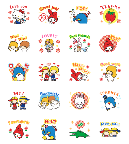 ขายสติกเกอร์ไลน์ Sanrio characters 70's