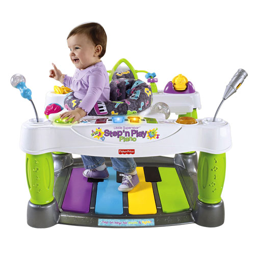 Fisher Price Little Superstar Step n Play Piano โต๊ะกิจกรรมและเก้าอี้หัดเดิน