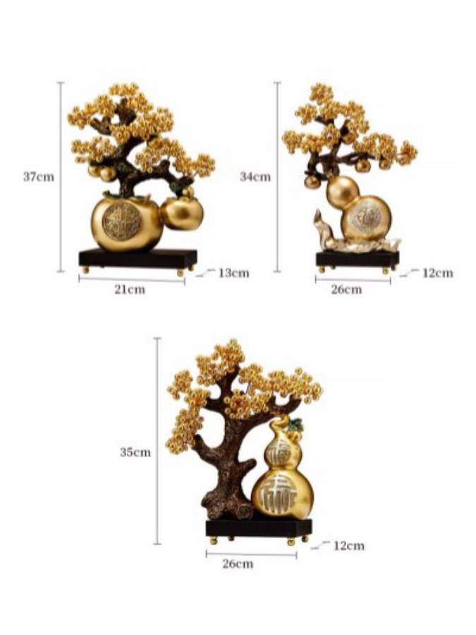 CT204B139 HAOYUN ต้นไม้เงินดูดทรัพย์ Gift ของขวัญ ขึ้นบ้านใหม่ เปิดร้าน Gold fruit money tree ornaments