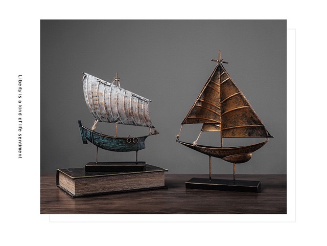 C1009B026 HAOYUN เรือสำเภา เรือใบ ตกแต่งบ้าน ธุรกิจรุ่งเรือง ประสบความสำเร็จ ของขวัญ เรือใบตกแต่ง ของตกแต่งห้อง