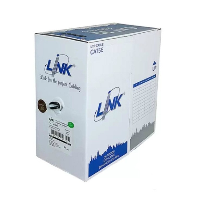 US-9035PE CAT5E Outdoor F/UTP PE Cable, Bandwidth 350MHz, CMX Black Color, Single Jacket 305 M./Pull Box สีดำ