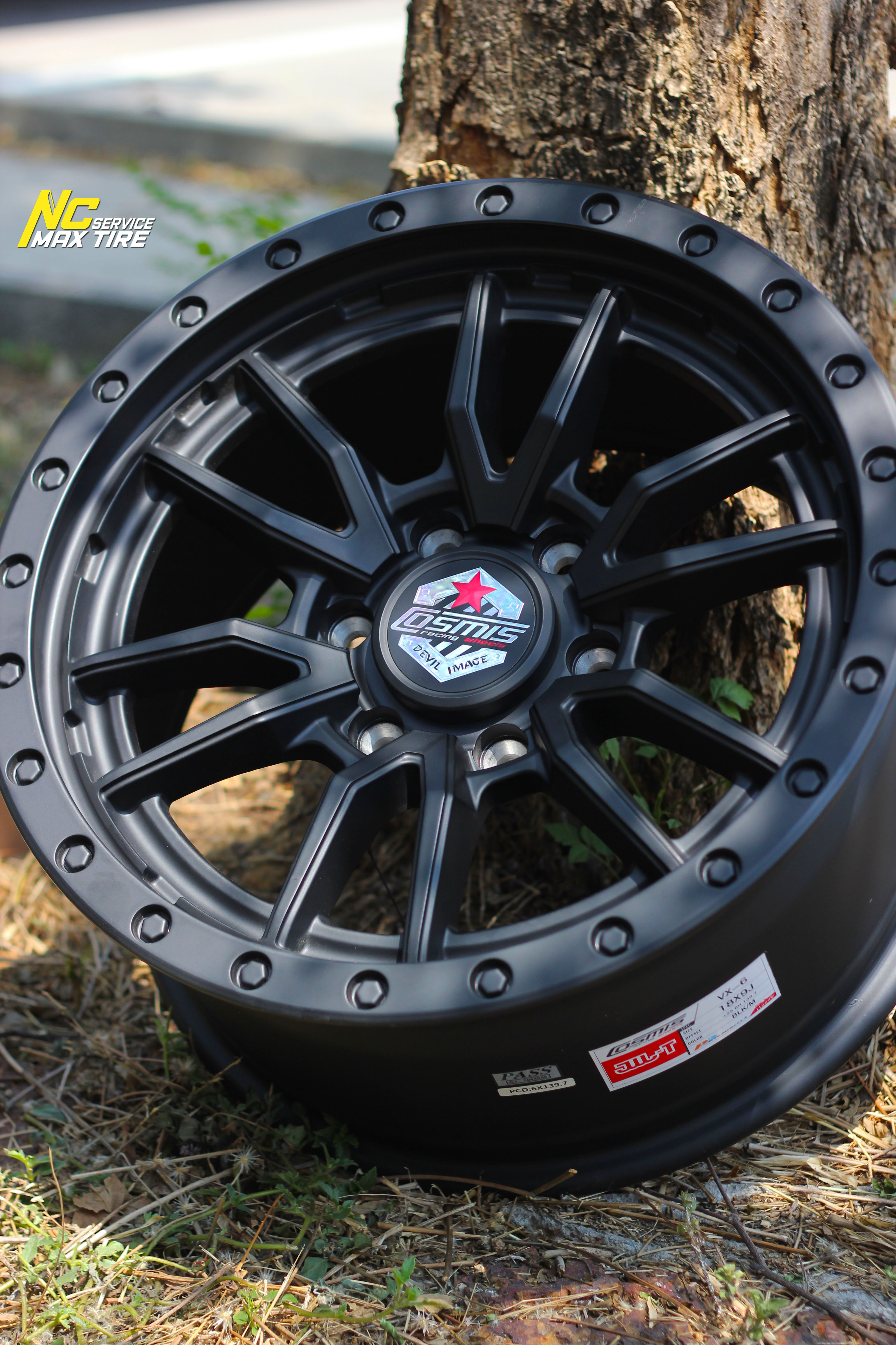 ล้อแม็กสวยๆ / ล้อแม็กออฟโรด / ล้อแม็กขอบ18 / Cosmis / DEVIL / VX-6 / OffRaod / 18x9.0 6H139.7 ET25 / ล้อแม็กสีดำด้านทั้งวง / NC