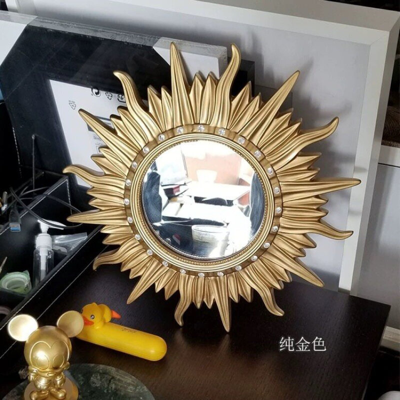 CT025G001 SOSHOKU กระจกพระอาทิตย์ กระจก กระจกแต่งหน้า กระจกติดผนัง wall mirror กระจกฮวงจุ้ย ปรับฮวงจุ้ย โชคลาภ ร่ำรวย