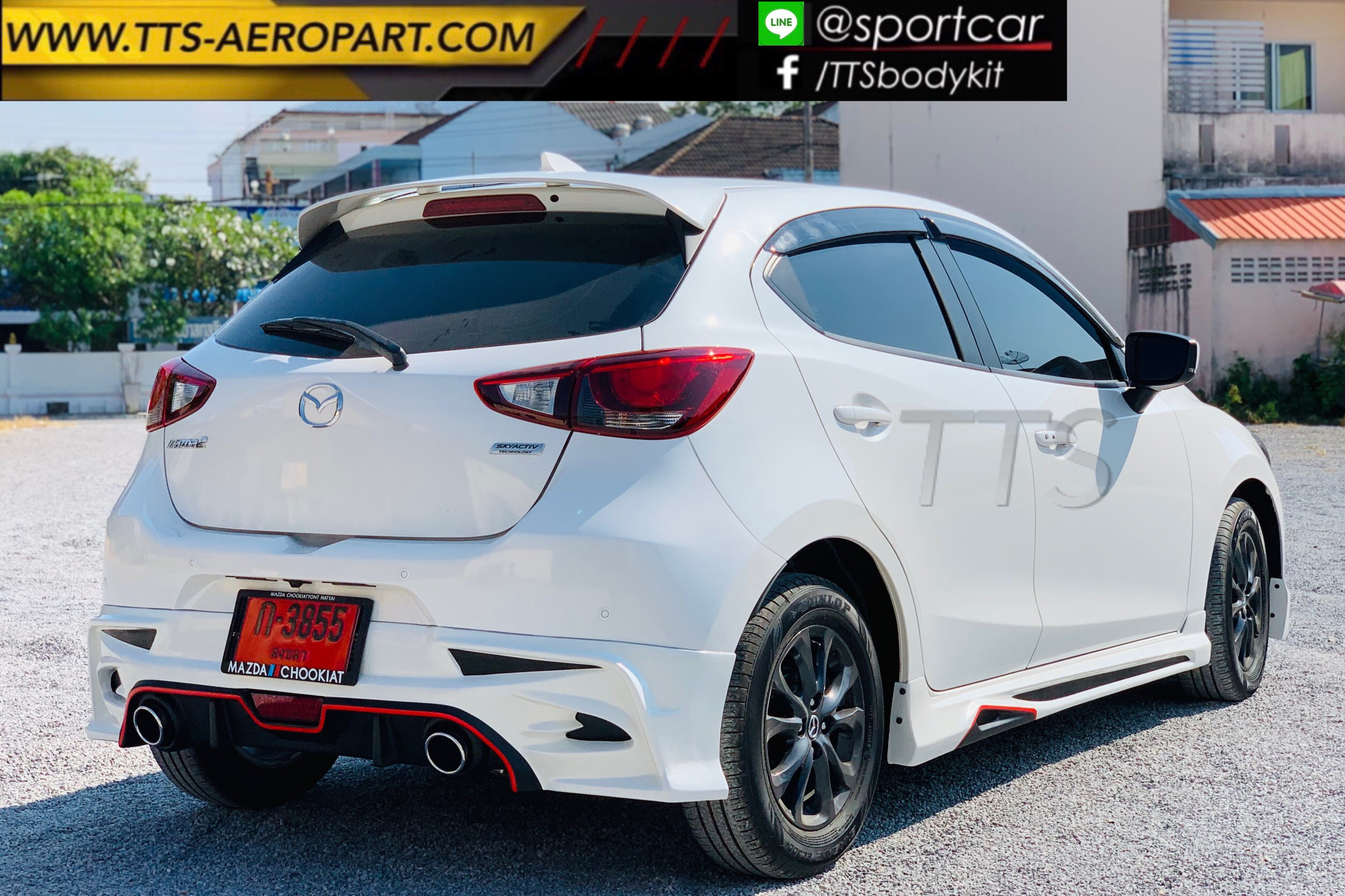 ชุดแต่ง Mazda2 2017 2018 2019 5ประตู STROM, สเกิร์ตรอบคัน Mazda2 Skyactiv มาสด้า2 แต่งสวย