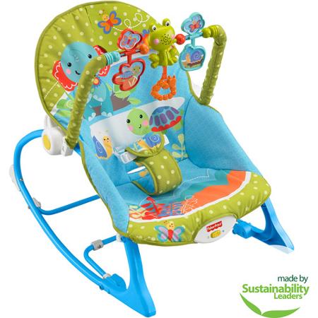 Fisher Price Infant to Toddler Rocker - Elephant Friends เปลโยก มีระบบสั่น ปรับเป็นเก้าอี้ได้ คุ้มมาก