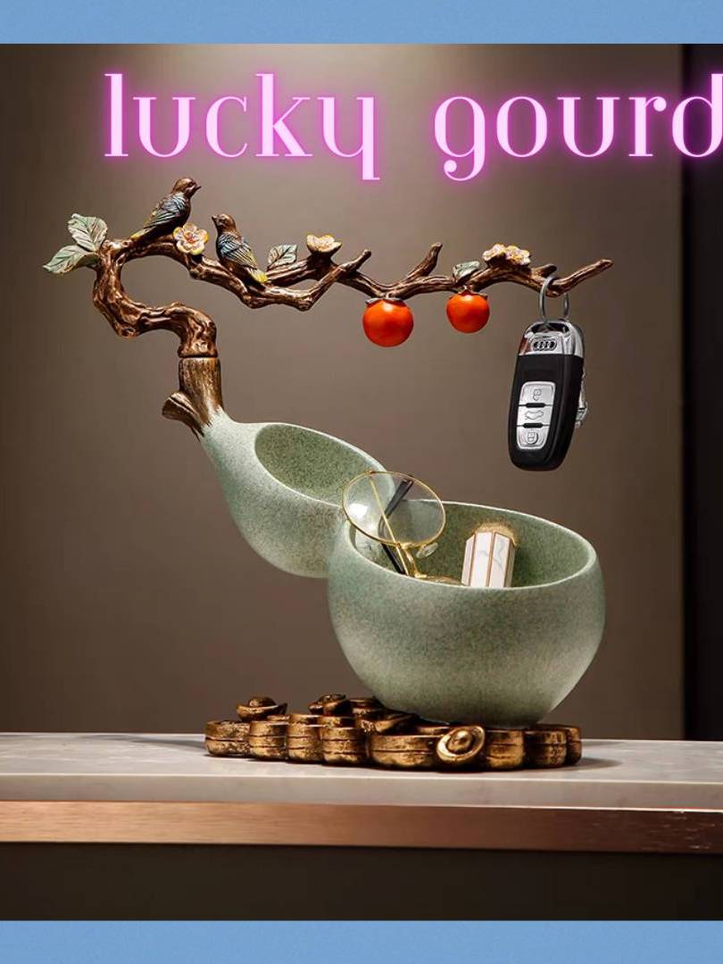 CT204B145 HAOYUN Lucky gourd ของตกแต่งส่งเสริมความมั่งคั่ง ที่ใส่ของ