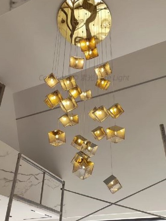 CT203A187 SOTMIA Celebrity stairwell long chandelier โคมระย้า โคมโถงบรรได