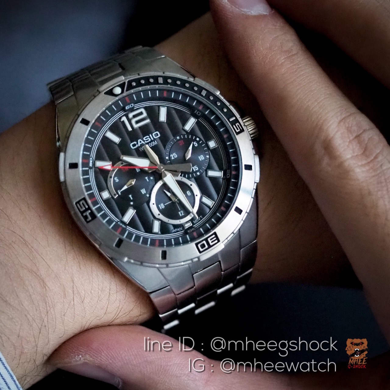 Casioหน้าโครโนกราฟ สายจิวเบอรี่(Rare item)