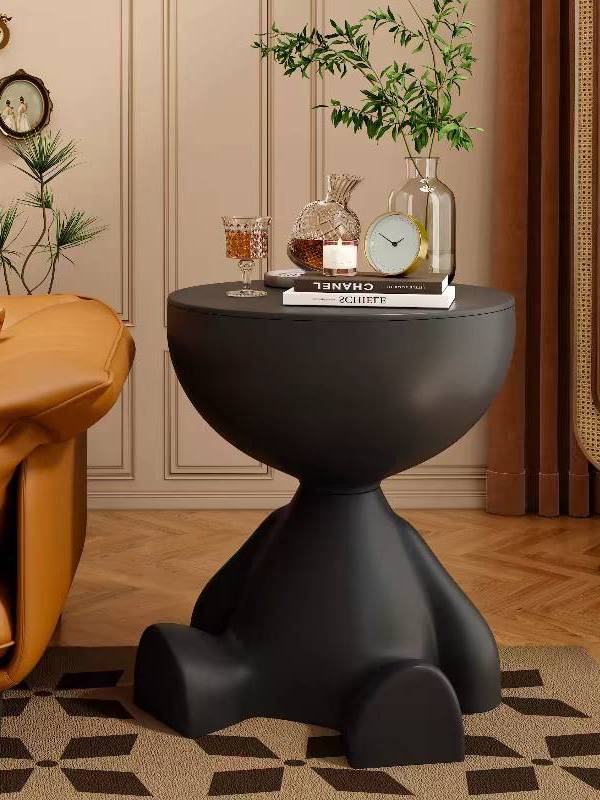 CT233D130 ZEITAKU โต๊ะข้างโซฟา รถเข็นเคลื่อนย้ายได้ โต๊ะกาแฟเล็ก โต๊ะล้อเลื่อน ชั้นวางของข้างเตียง ห้องนั่งเล่นในบ้าน