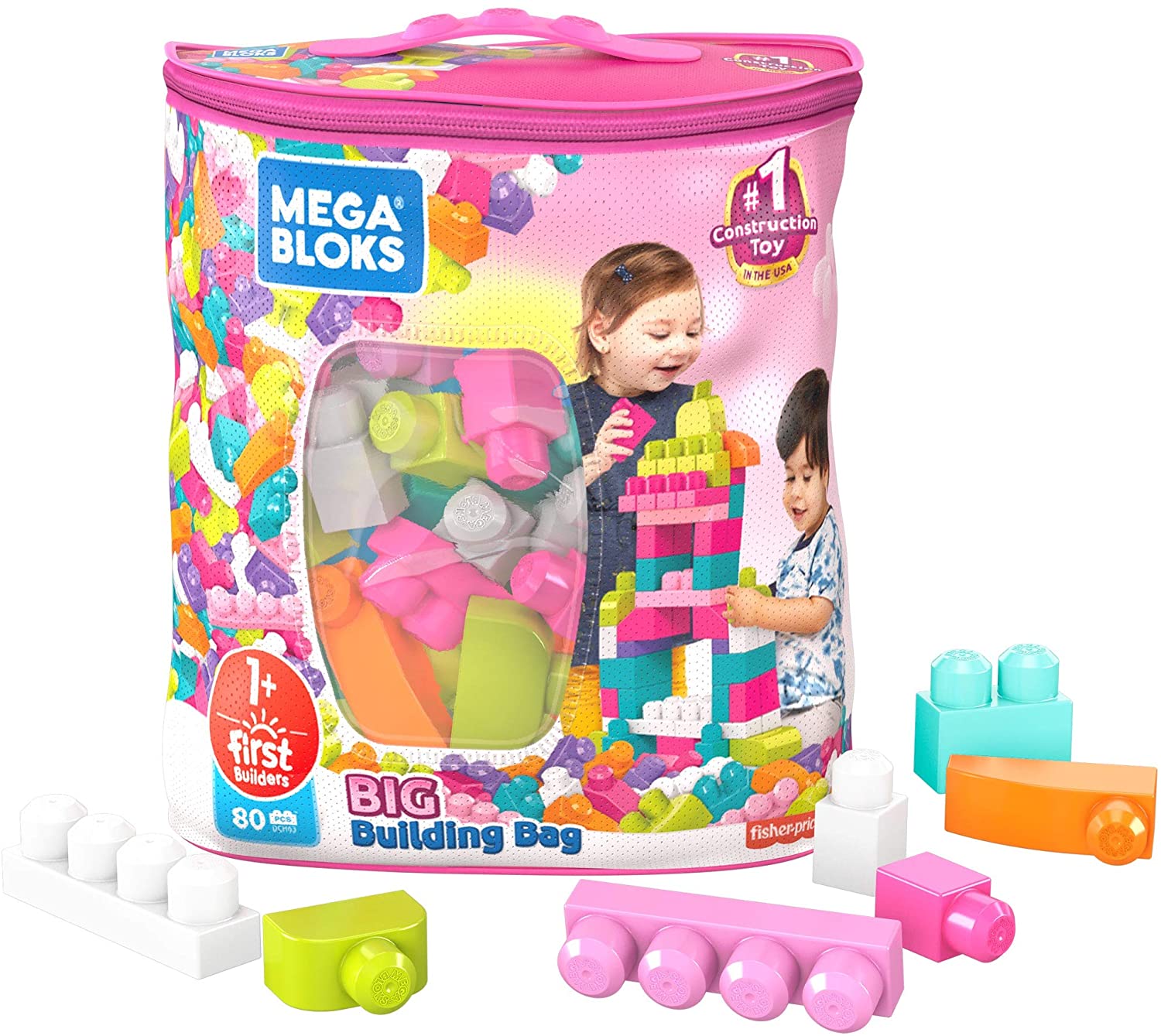 Mega Bloks First Builders Big Building Bag (80 PCS) บล็อคต่อสำหรับเด็กเล็ก