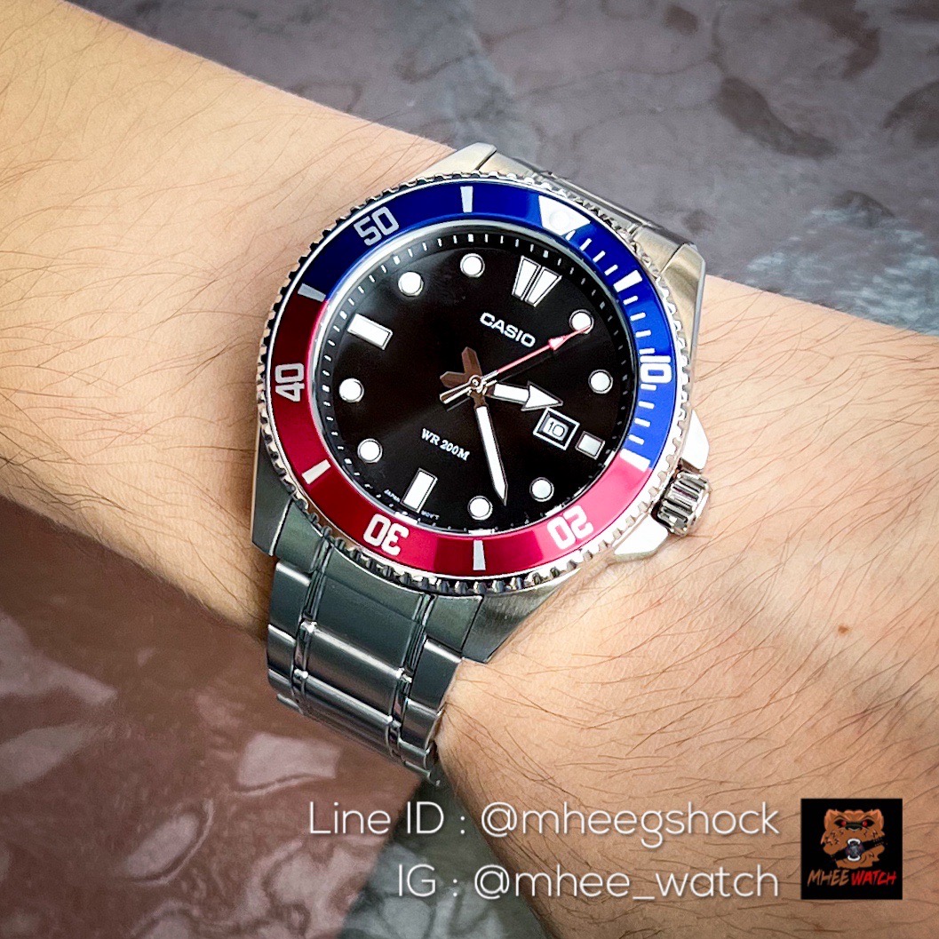 Casio Duro Pepsi Submarine ของแท้ ประกันศูนย์