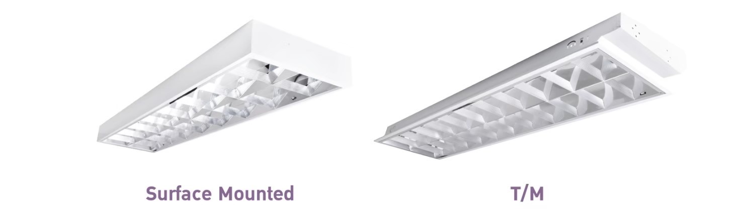 Recessed T8 2x18w 30x120cm fixture (Without lamp) โคมตะแกรง T8 2x18w 30x120cm สำหรับหลอดแอลอีดี (ไม่รวมหลอด)