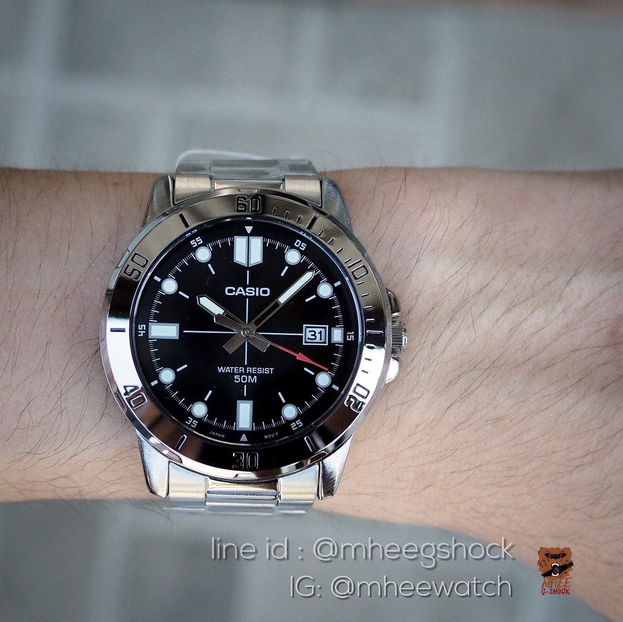 Casio Men of Steel หน้าดำไม่มีตัวเลข